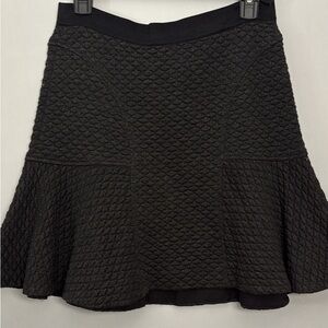 Rebecca Taylor Black Textured Midi Skirt